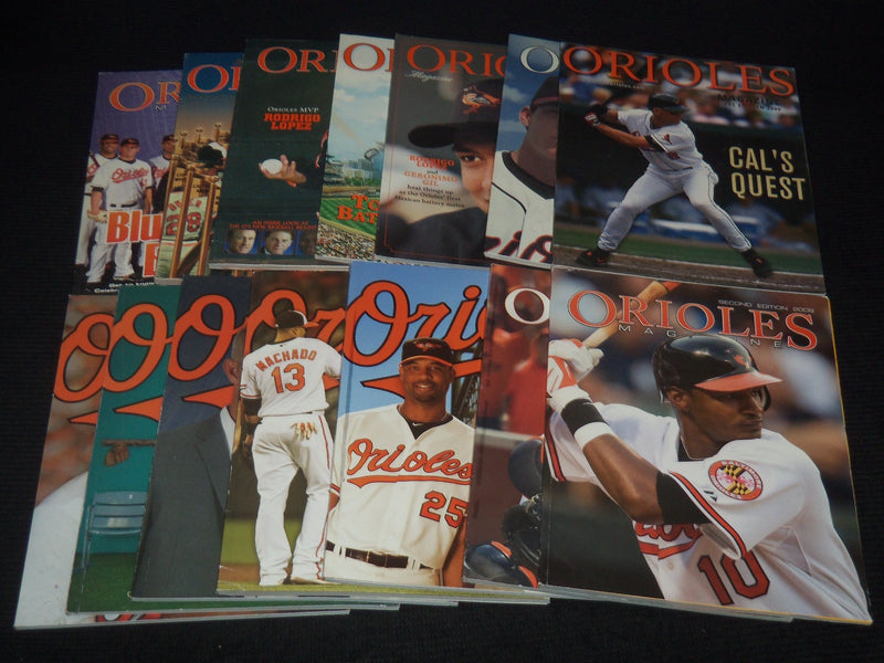 2000-2019 BALTIMORE ORIOLES MAGAZINE LOT OF 14 ISSUES - BASEBALL - O 3788
