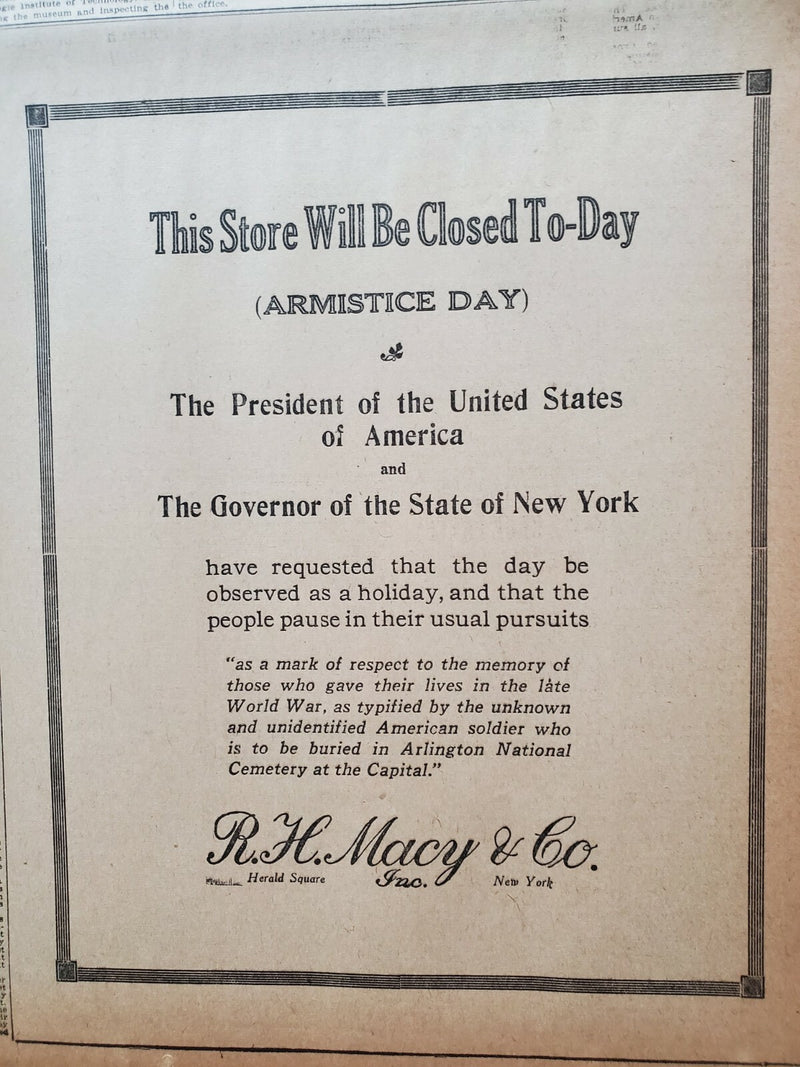 1921 NOV 11 NEW YORK TIMES - 90,000 PAY HONOR TO UNKNOWN LYING IN STATE- NT 8018
