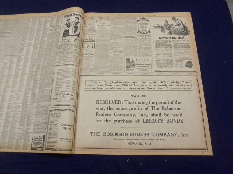 1918 JUNE 6 NEW YORK TIMES - TWO MORE SHIPS SUNK IN OUR WATERS - NT 9079