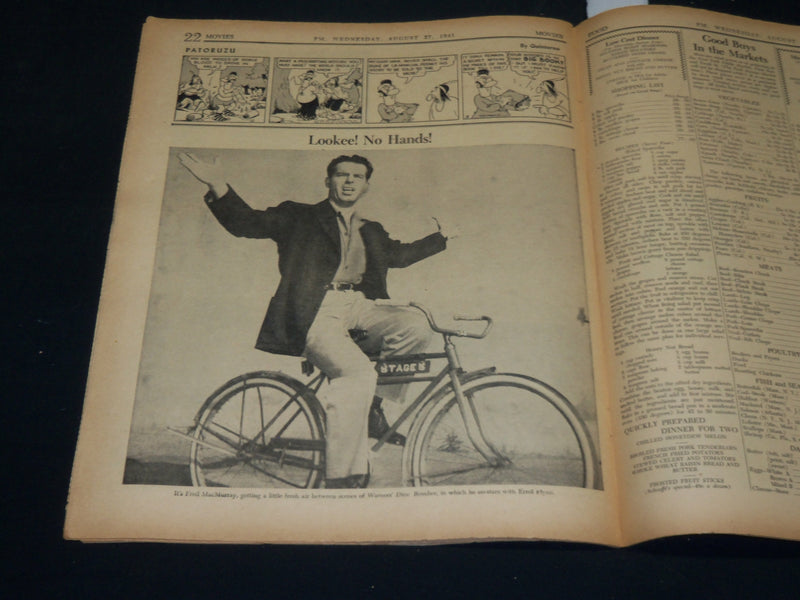 1941 AUGUST 27 PM'S WEEKLY NEWSPAPER - LESNEVICH BEATS MAURIELLO - NP 4934