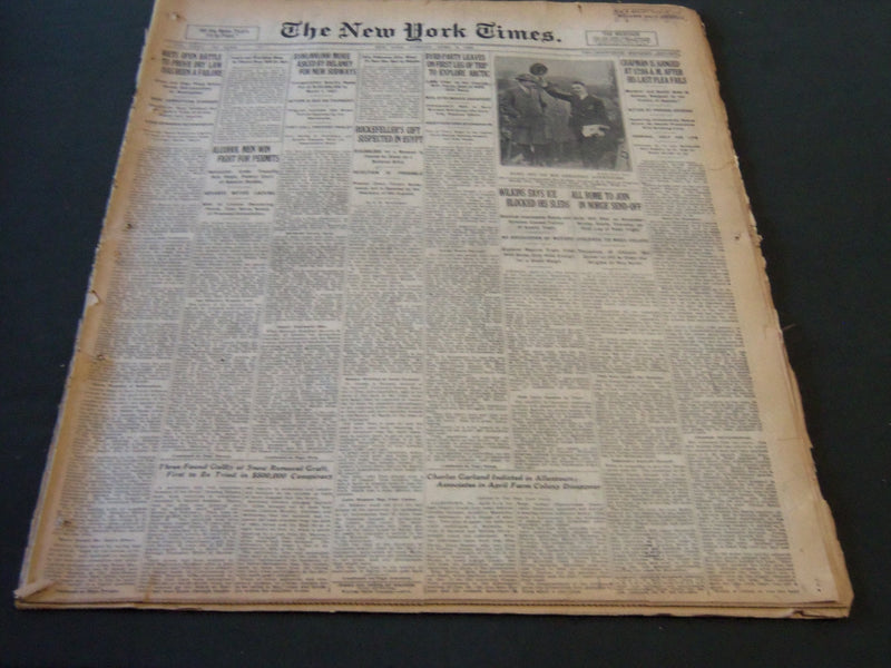 1926 APRIL 6 NEW YORK TIMES - BYRD PARTY LEAVES TO EXPLORE ARCTIC - NT 5685