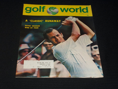 1976 SEPTEMBER 3 GOLF WORLD MAGAZINE - DAVID GRAHAM FRONT COVER - E 6793