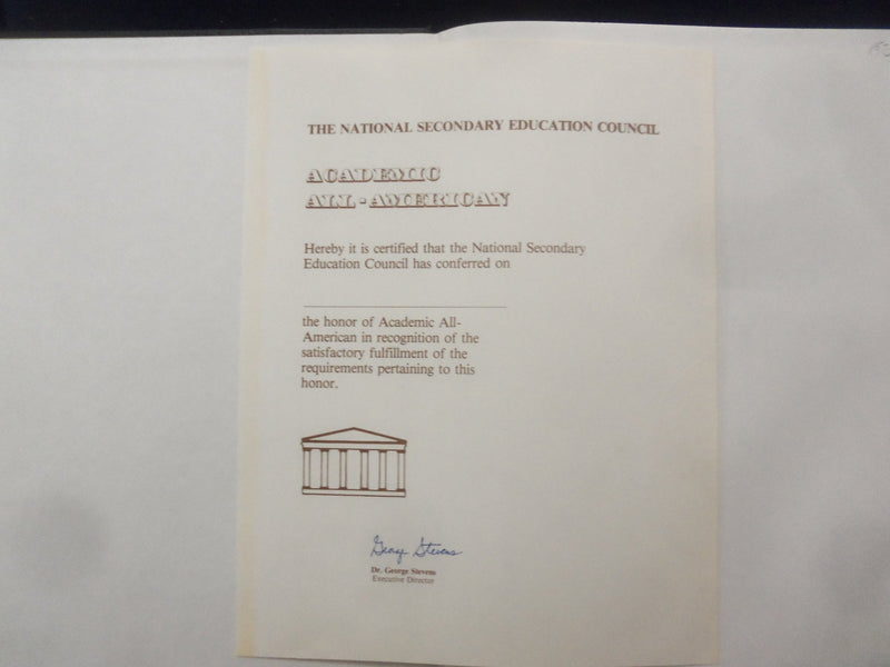 1984 ACADEMIC ALL-AMERICAN SCHOLAR PROGRAM - VOLUME I - YB 3038