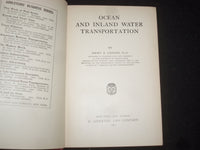 1911 OCEAN AND INLAND WATER TRANSPORTATION HARDCOVER BOOK BY E. JOHNSON- KD 9213