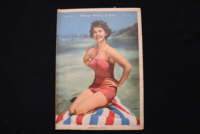1950 JULY 2 CHICAGO SUNDAY TRIBUNE MAGAZINE - BARBARA BATES COVER - E 26203