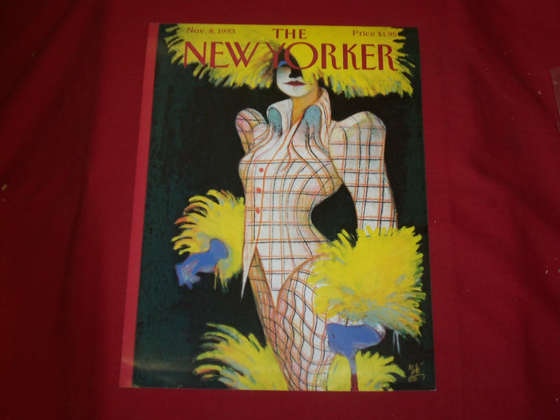 1993 NOVEMBER 8 NEW YORKER MAGAZINE FRONT COVER ONLY - GREAT ART FOR FRAMING