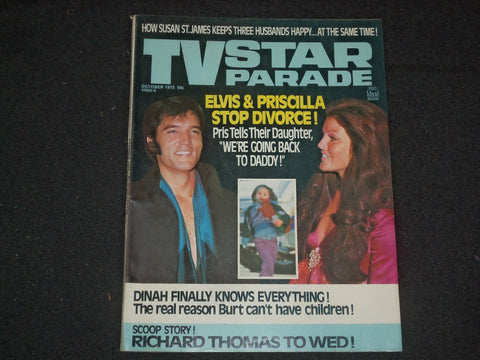 1973 OCTOBER TV STAR PARADE MAGAZINE - ELVIS & PRISCILLA STOP DIVORCE! - ST 6282
