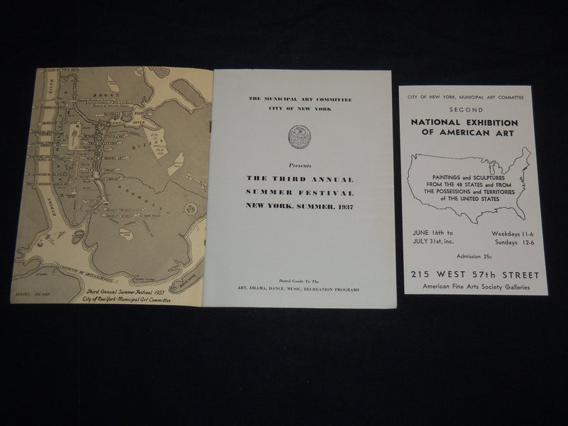 1937 NEW YORK THIRD ANNUAL SUMMER FESTIVAL PROGRAM - NICE PHOTOS - J 8620