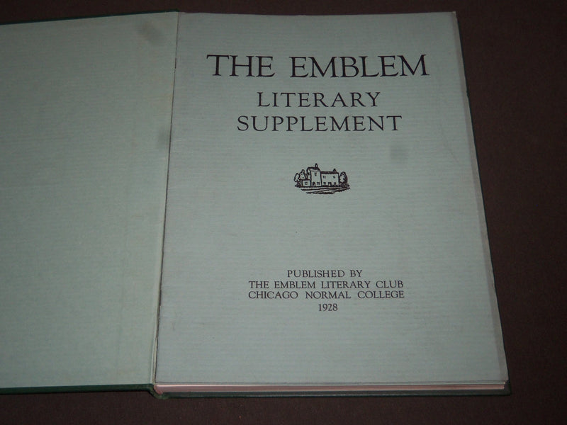 1928 THE EMBLEM CHICAGO NORMAL COLLEGE YEARBOOK + SUPPLEMENT - YB 915