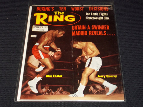 1970 SEPTEMBER THE RING MAGAZINE - FOSTER QUARRY FRONT COVER - E 3955
