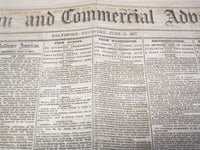 1867 JUNE 13 AMERICAN AND COMMERCIAL ADVERTISER NEWSPAPER - SURRATT- NP 4252I
