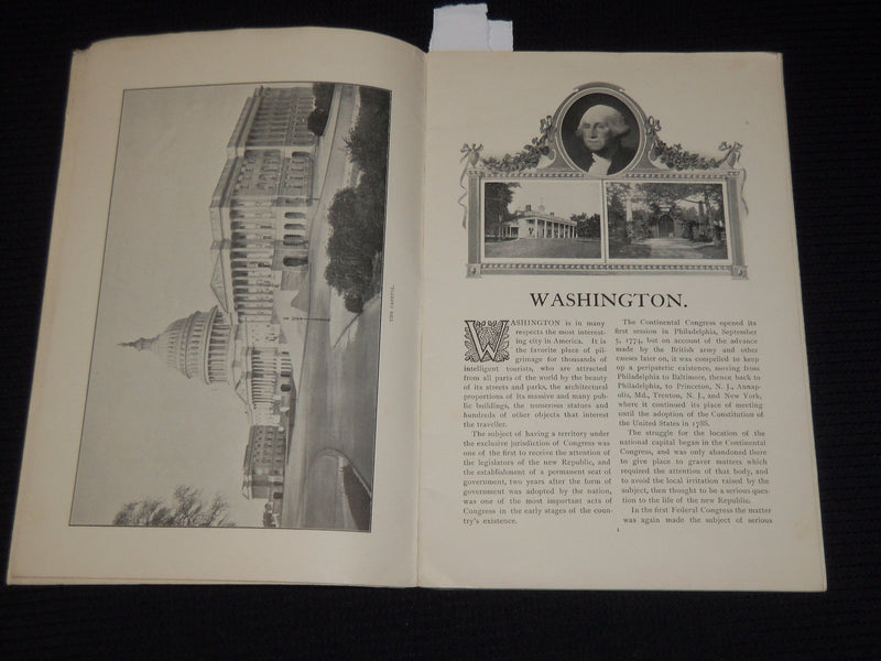 1901 BALTIMORE & OHIO RAILROAD GUIDE TO WASHINGTON SOFTCOVER GUIDE - K 42