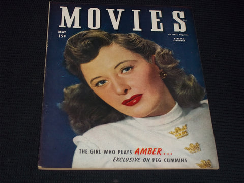 1946 MAY MOVIES MAGAZINE - BARBARA STANWYCK FRONT COVER - E 14184