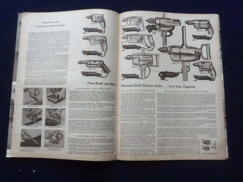 1953-1954 MONTGOMERY WARD POWR-KRAFT POWER TOOL AND WELDING CATALOG - J 8485