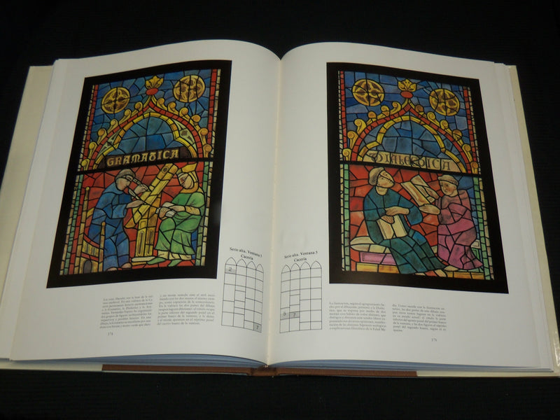 1982 LAS VIDRIERAS DE LA CATEDRAL DE LEON HARDCOVER BOOK - R 604G