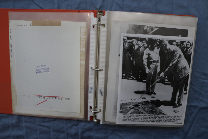 CHARLES DE GAULLE ORIGINAL NEWS PHOTOS BOOK #1 - 87 PHOTOS - #47