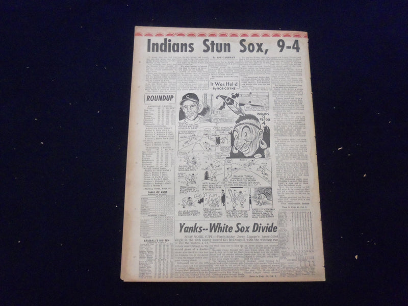 1958 JULY 14 BOSTON DAILY RECORD NEWSPAPER - 5 RESCUED IN HARBOR CRASH - NP 6355