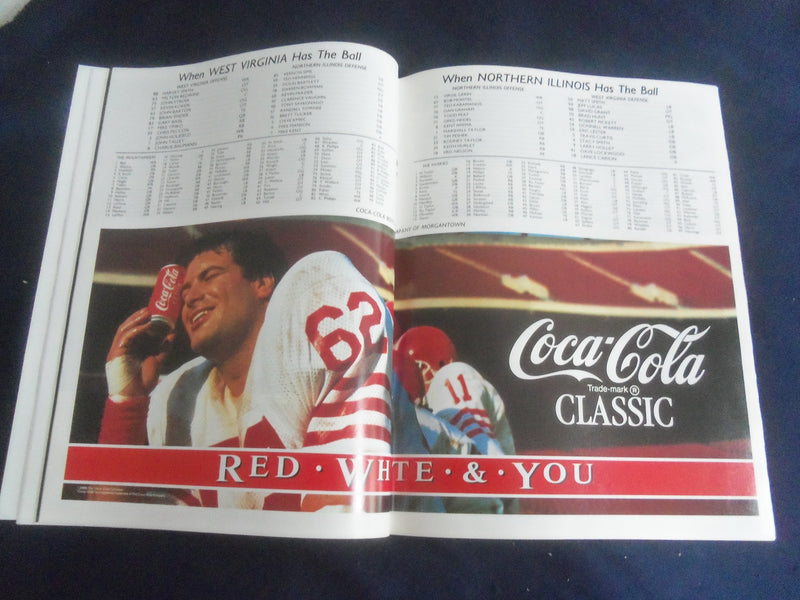 1986 SEP 6 FOOTBALL PROGRAM - WEST VIRGINIA UNIV VS NO. ILLINOIS UNIV - SP 4686Q