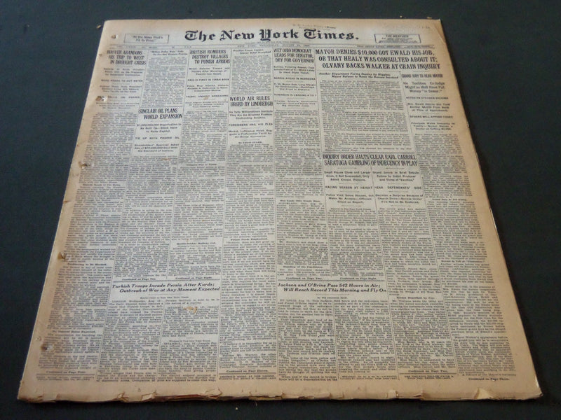 1930 AUGUST 13 NEW YORK TIMES - MAYOR DENIES $10,000 GOT EWALD HIS JOB - NT 5620