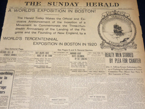 1909 APRIL 18 THE BOSTON HERALD - TAFT ENJOYS FIRST ROAST OF HIS TERM - BH 390