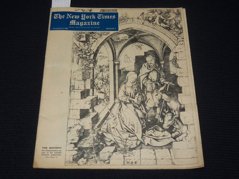 1952 DECEMBER 21 NEW YORK TIMES SUNDAY MAGAZINE SECTION - NATIVITY - NP 8939