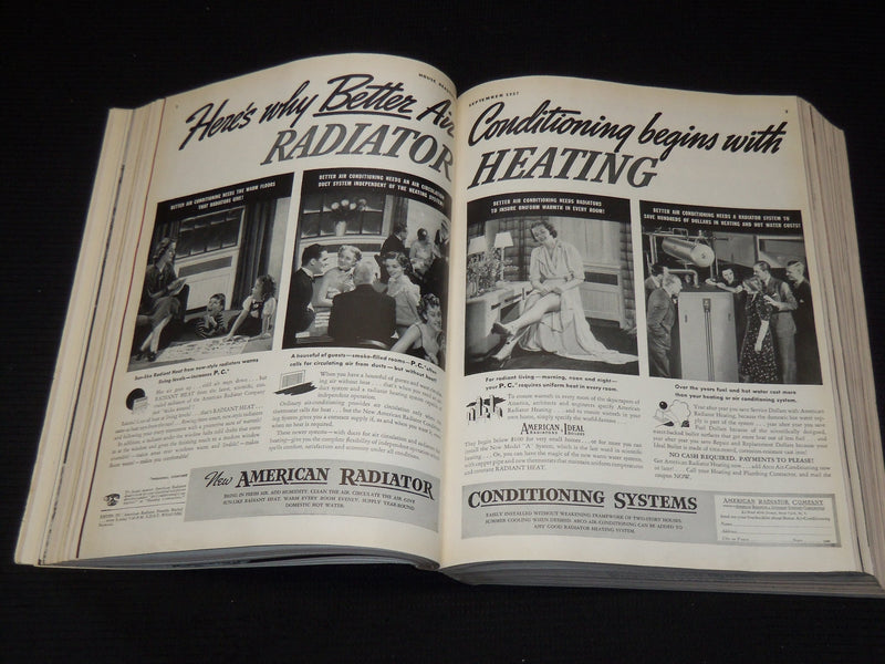 1937 JULY-DECEMBER HOUSE BEAUTIFUL MAGAZINE BOUND VOLUME - NICE COVERS- KD 4727F