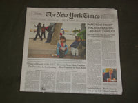 2018 JUNE 21 NEW YORK TIMES -IN RETREAT, TRUMP HALTS SEPARATING MIGRANT FAMILIES