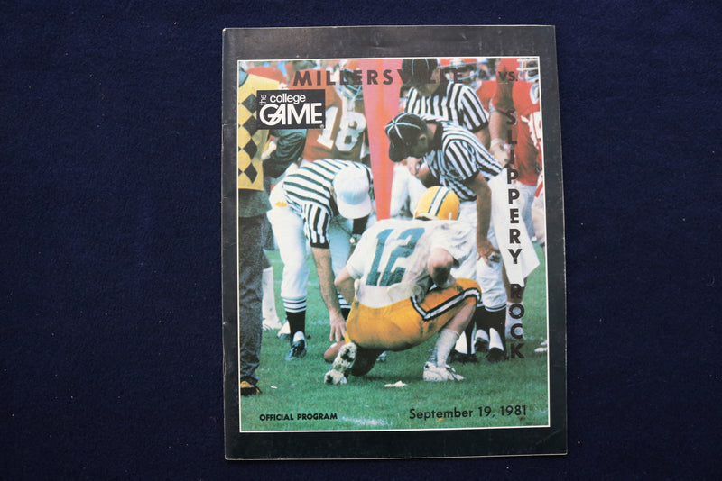 1981 SEP 19 MILLERSVILLE-SLIPPERY ROCK COLLEGE FOOTBALL GAME PROGRAM - E 11921