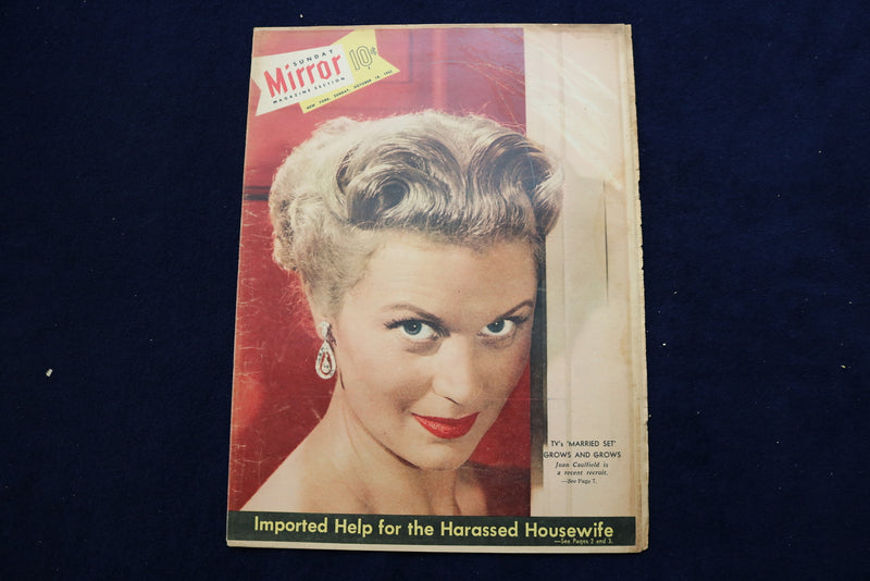 1953 OCTOBER 18 NY MIRROR MAGAZINE - JOAN CAULFIELD COVER - E 22516