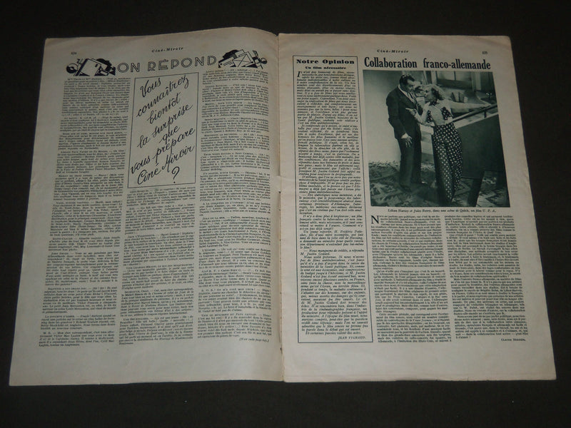 1932 SEPT 30 CINE-MIROIR MAGAZINE - CHEVALIER-MACDONALD - FRENCH - ST 4767