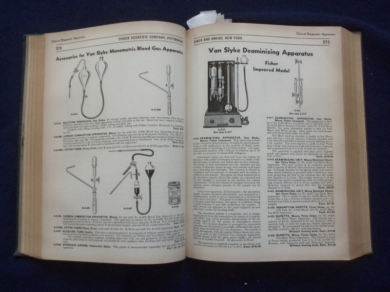 1942 ELMER AND AMEND FISHER SCIENTIFIC COMPANY HARDCOVER CATALOG - R 98A