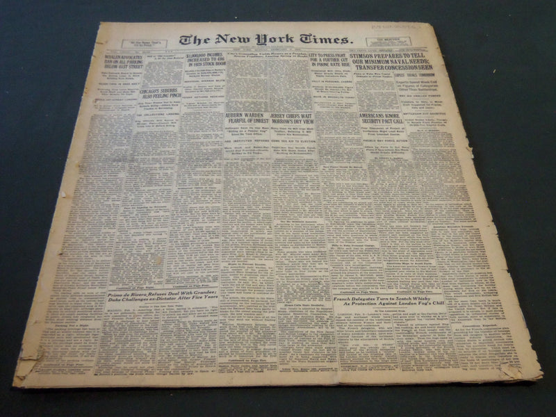 1930 FEBRUARY 3 NEW YORK TIMES - AUBURN WARDEN FEARFUL OF UNREST - NT 5737
