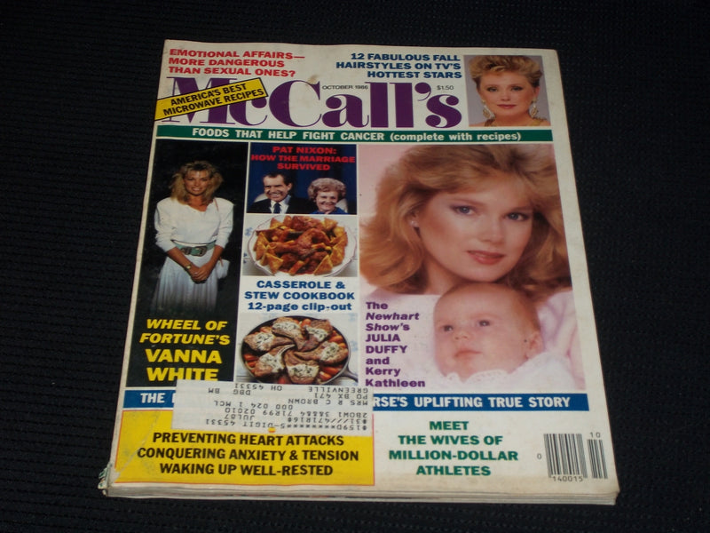 1986 OCTOBER MCCALL'S MAGAZINE - VANNA WHITE FRONT COVER - E 523