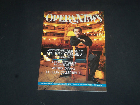 2000 DECEMBER OPERA NEWS MAGAZINE - VALERY GERGIEV - SP 6179