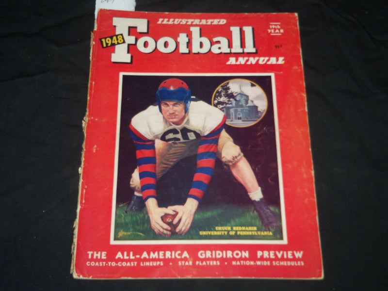1948 ILLUSTRATED FOOTBALL ANNUAL MAGAZINE - CHUCK BEDNARIK COVER - J 5749