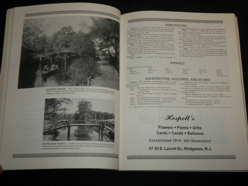 1986 BRIDGETON NEW JERSEY 1686-1986 TRICENTENNIAL SOUVENIR BOOK & GUIDE - J 6845