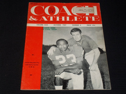 1967 OCTOBER COACH & ATHLETE MAGAZINE - HAYDEN FRY JERRY LEVIAS S.M.U. - E 5785