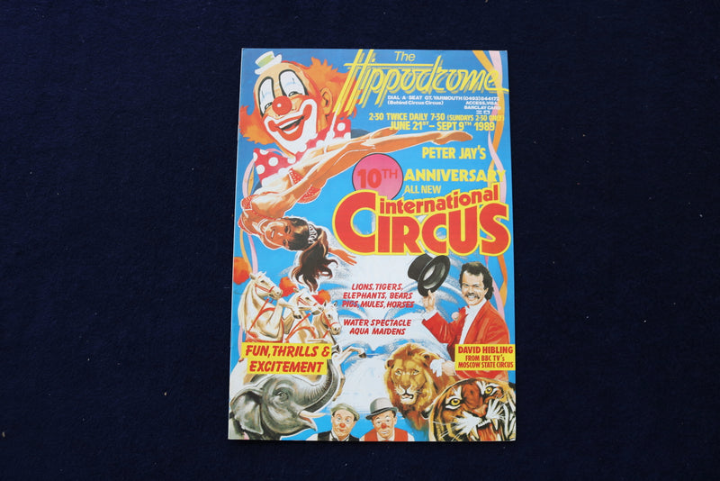 1981-1989 HIPPODROME CIRCUS PROGRAMS - LOT OF 9 - O 3522