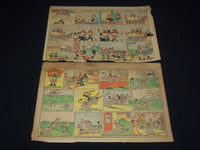 1940-1944 DONALD DUCK NEWSPAPER COLOR COMIC STRIPS - LOT OF 10 - NP 9179