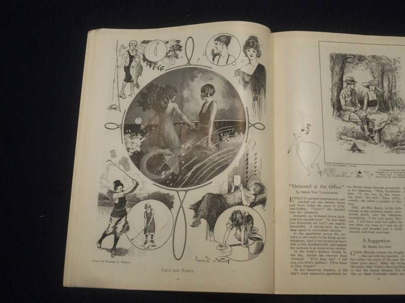 1921 AUGUST 20 JUDGE MAGAZINE - WHEN A MAN'S IN LOVE - ILLUS. & STORIES- ST 6882