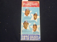 1975 TEXAS RANGERS MEDIA GUIDE - BILLY MARTIN - FERGIE JENKINS - J 5858