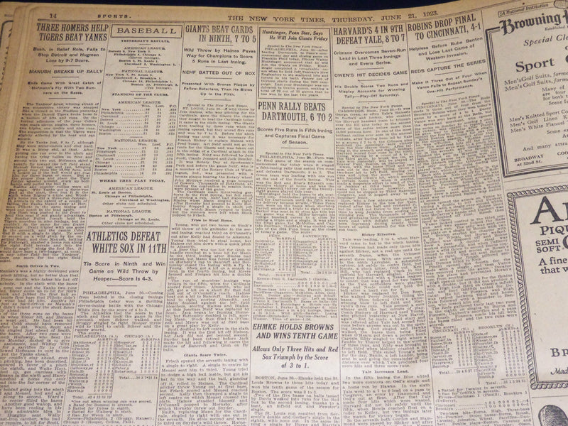 1923 JUNE 21 NEW YORK TIMES - HARDING SELLS CONTROL OF MARION STAR - NT 8729