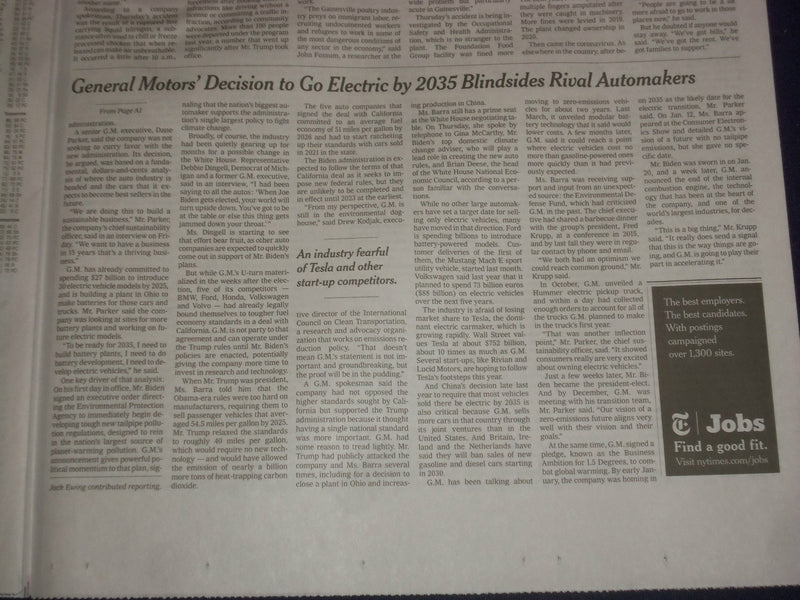 2021 JANUARY 30 NEW YORK TIMES - J&J ONE-DOSE VACCINE PROVED EFFECTIVE VS. VIRUS