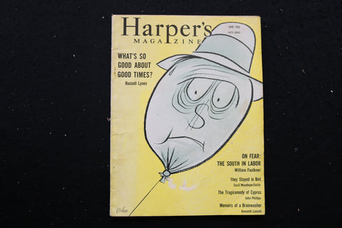 1956 JUNE HARPER'S MAGAZINE - WHAT'S SO GOOD ABOUT GOOD TIMES? COVER - SP 4188Y