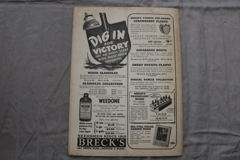 1945 APRIL 15 HORTICULTURE ILLUSTRATED MAGAZINE - NICE SCENERY COVER - ST 1013E