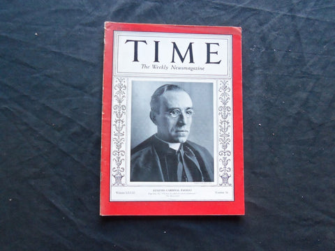 1936 OCTOBER 19 TIME MAGAZINE - CARDINAL PACELLI - T 536