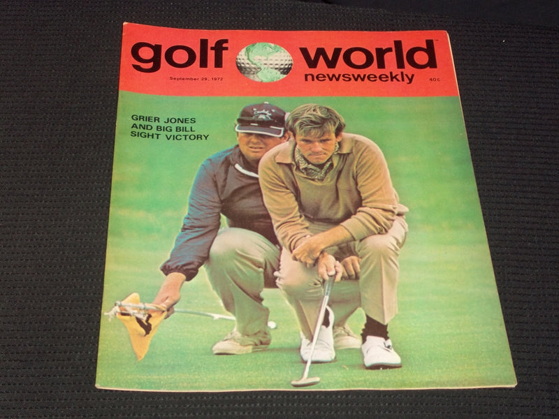1972 SEPTEMBER 29 GOLF WORLD NEWSWEEKLY MAGAZINE - GRIER JONES COVER - E 6063
