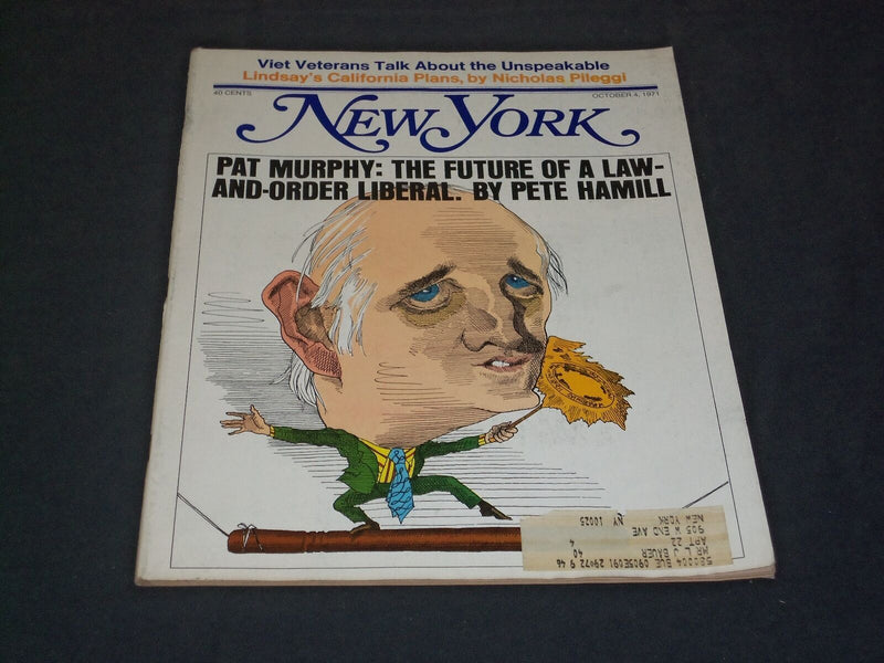 1971 OCTOBER 4 NEW YORK MAGAZINE - PAT MURPHY - SP 3806