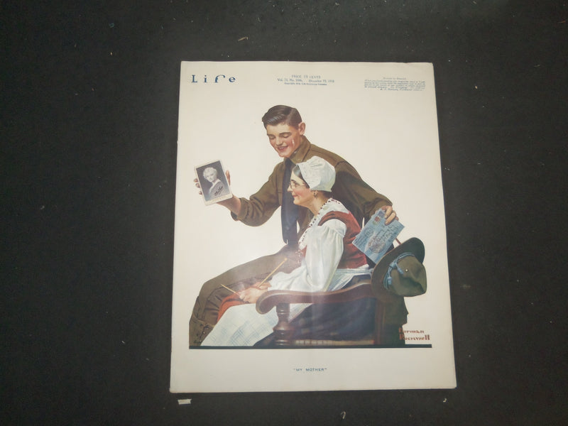 1918 DECEMBER 19 LIFE MAGAZINE - NORMAN ROCKWELL ILLUSTRATED COVER - L 768K