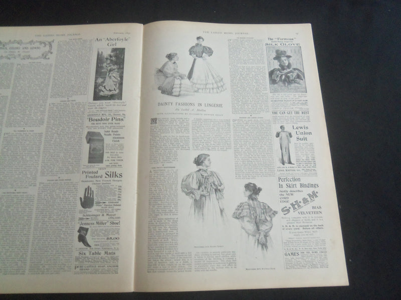 1897 FEBRUARY LADIES' HOME JOURNAL MAGAZINE - GREAT ILLUSTRATIONS & ADS- B 5534Y